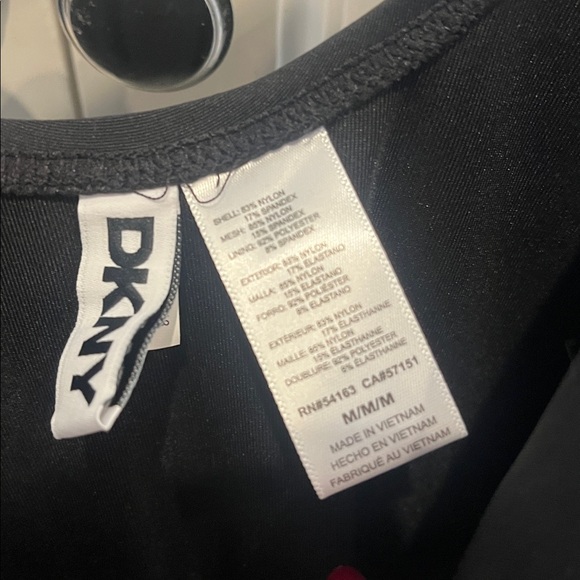 DKNY Black Twist-Front One Piece Swimsuit - Picture 2 of 4